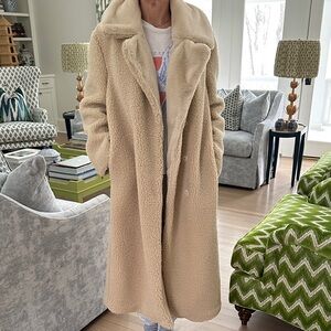 Elegant Tan Teddy Jacket for Women